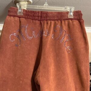 Miss Me Brick Red Sweatpants
